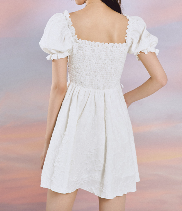 Cinessd - Baroque Jacquard Lace Dress ~ HANDMADE