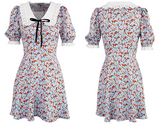 Cinessd - 60s Dollhouse Floral Dress ~ HANDMADE