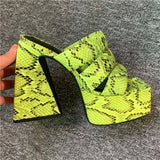 Cinessd  Chunky Heels Slippers Women Thick Bottom Sandals Woman Summer 2022 Platform Shoes High Heels Gladiator Sandals Women Flip Flops