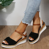 Cinessd  Platform Wedges Sandals For Women Roman Bow Knot Fashion Retro Comfy Casual Shoes Woman 2022 Open Toe Summer Hot Sale